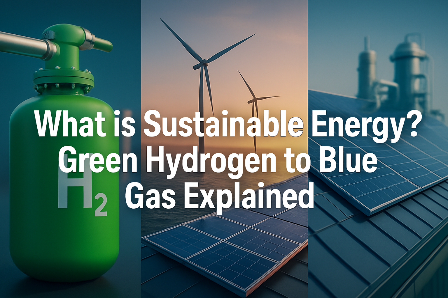 What is sustainable energy? From Green Hydrogen to Blue Gas